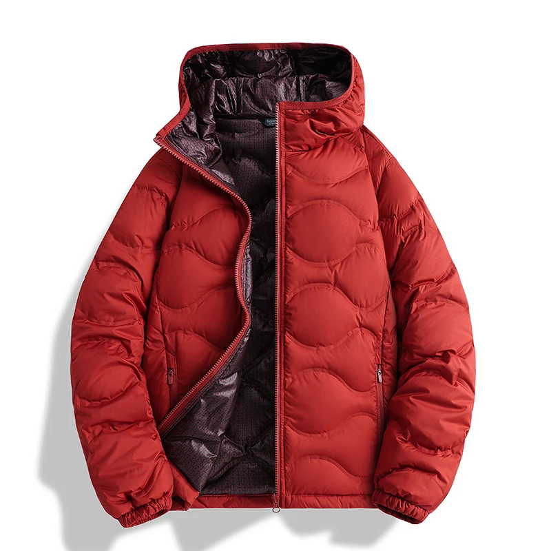 سترة COMXZ Fashion للرجال بغطاء للرأس للتخييم في الهواء الطلق سترة خفيفة الوزن بتصميم بلون سادة للمشي لمسافات طويلة معطف شتوي للحماية من البرد #2