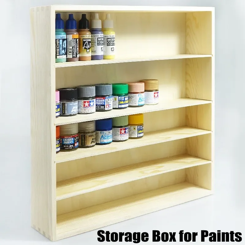 Border Model BD0008 Storage Rack for Tamiya Paints Wooden Model Tools Storage Box Pigment Shelf for Model Building Tools