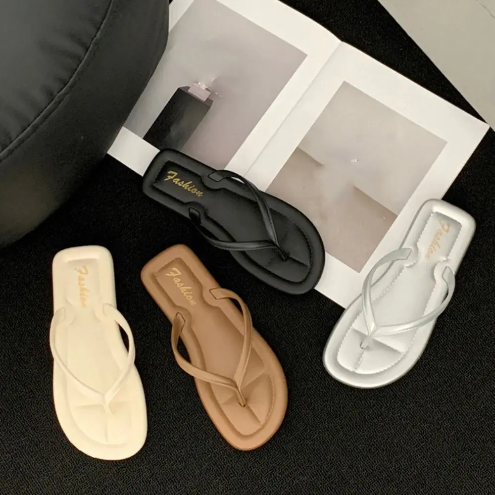 

Daily Anti-skid Women Slippers PVC Soft Sole Beach Flip Flops Casual Shoes Beachwear Summer Slides Sandals Student