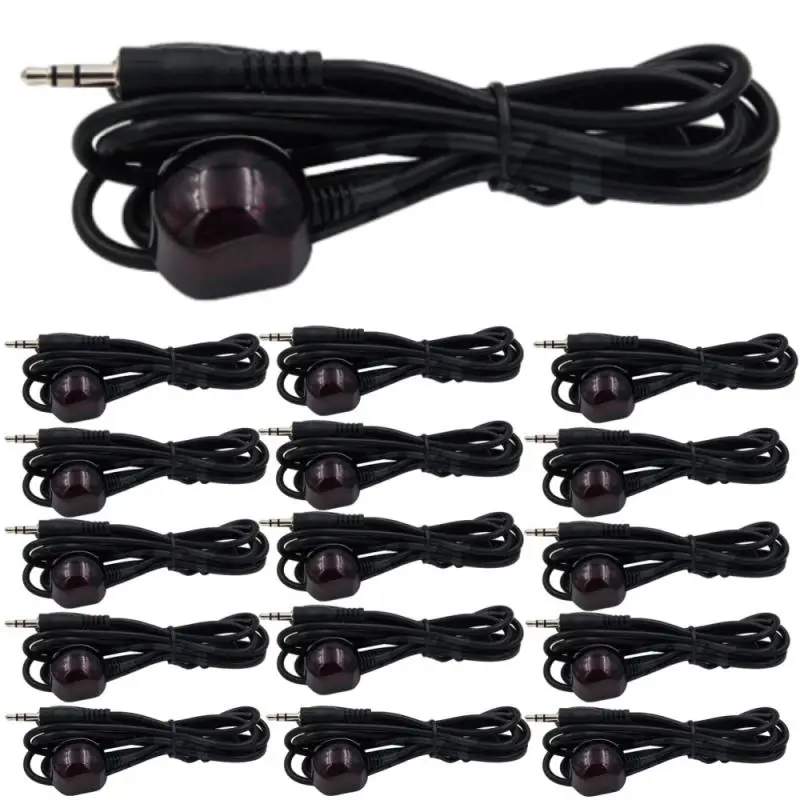 1/2/5/10 buah koneksi kabel ekstensi dari penerima kendali jarak jauh inframerah dari Set TV-kotak atas lebih sensitif 3.5mm