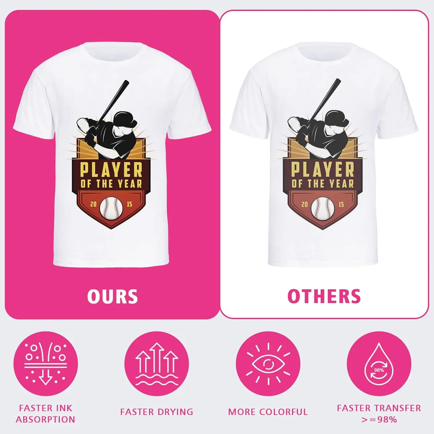 HUSPER 105G 50 Sheets 8.5×11inch Sublimation Paper Heat Transfer Paper Inkjet Printer With Sublimation Ink For Mug T-Shirt