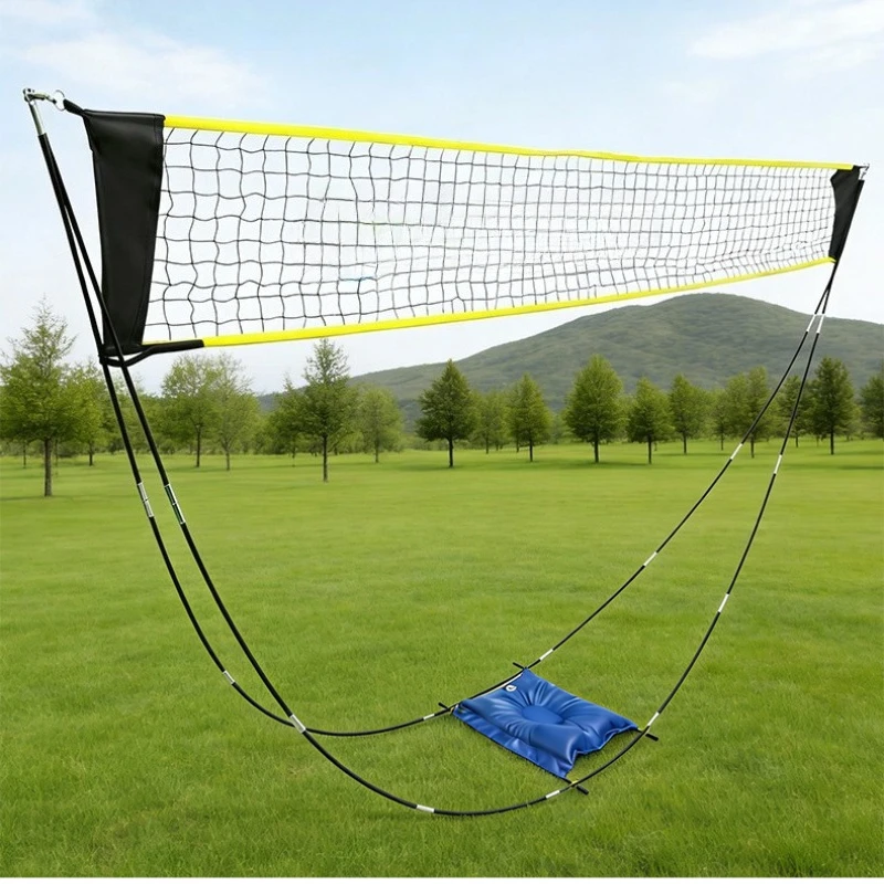 

Portable Badminton Net System with Adjustable Stand, Indoor Outdoor Training Net Set, Easy to Assemble Durable Sturdy Frame