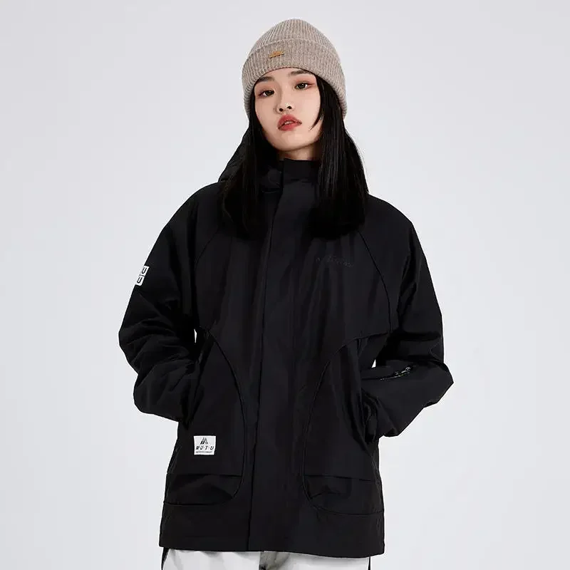 Tops gruesos de nieve para hombres y mujeres, ropa de esquí, abrigos de Snowboard, chaquetas de esquí impermeables a prueba de viento, Invierno 2025