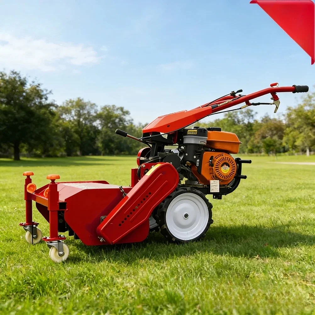 Large Push Garden Weeder Gas Powered,Grass Cutter,Mowing Machine Open Wasteland,Straw Blunt Stubble Cutter  Orchard Lawn Mower