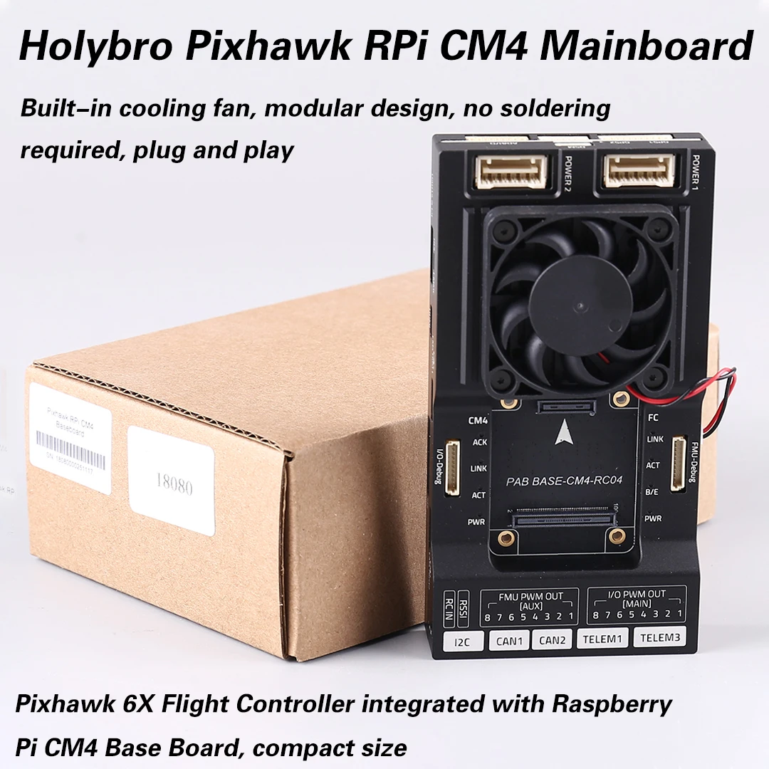 

Базовая плата Holybro Pixhawk RPi CM4, плата-держатель Pixhawk 6X Core, модуль питания PM03D для систем БПЛА
