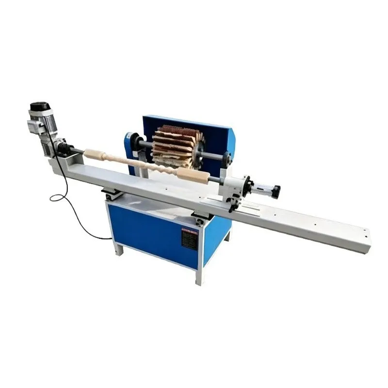 Fully Automatic Wood Polishing Bench Roman Column Round Rod Square Head Stair Handrail Surface Sanding Finishing Equipment