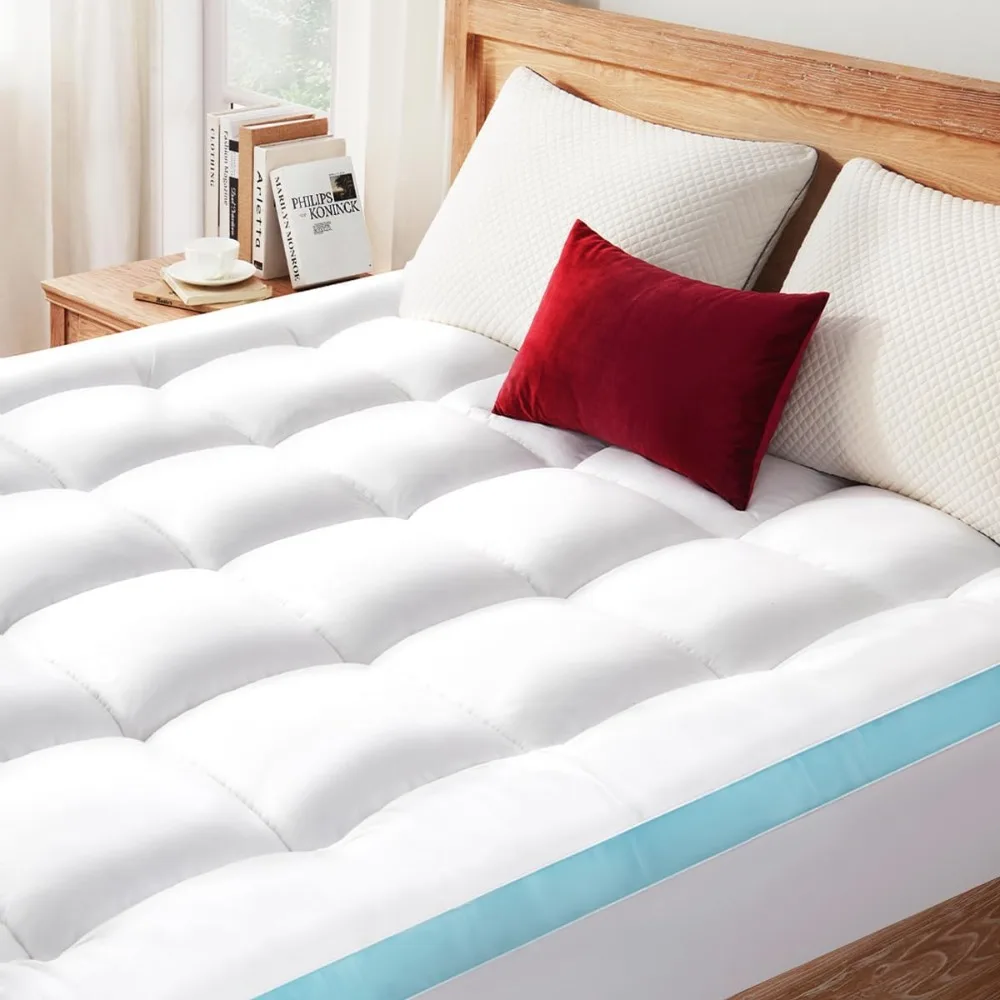 

STWIENER Queen Mattress Topper, Pillow Top Mattress Topper for Back Pain Relief, Extra Thick Mattress Pad Deep Pockets for 8-21,