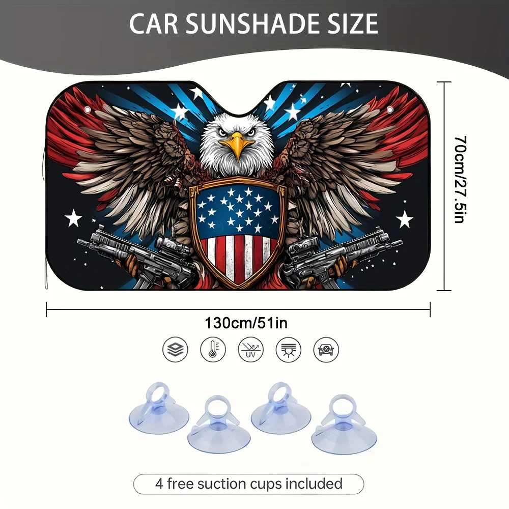 1pc Eagle Shield Car Sun Visor, Easily Adapts To Different Car Models, A Must-have Accessory for Commuters