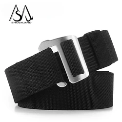 New Trendy Fashion Men's Elastic Canvas Military Belt Men's Tactical Military Belt Outdoor Belt High Quality Design Belt