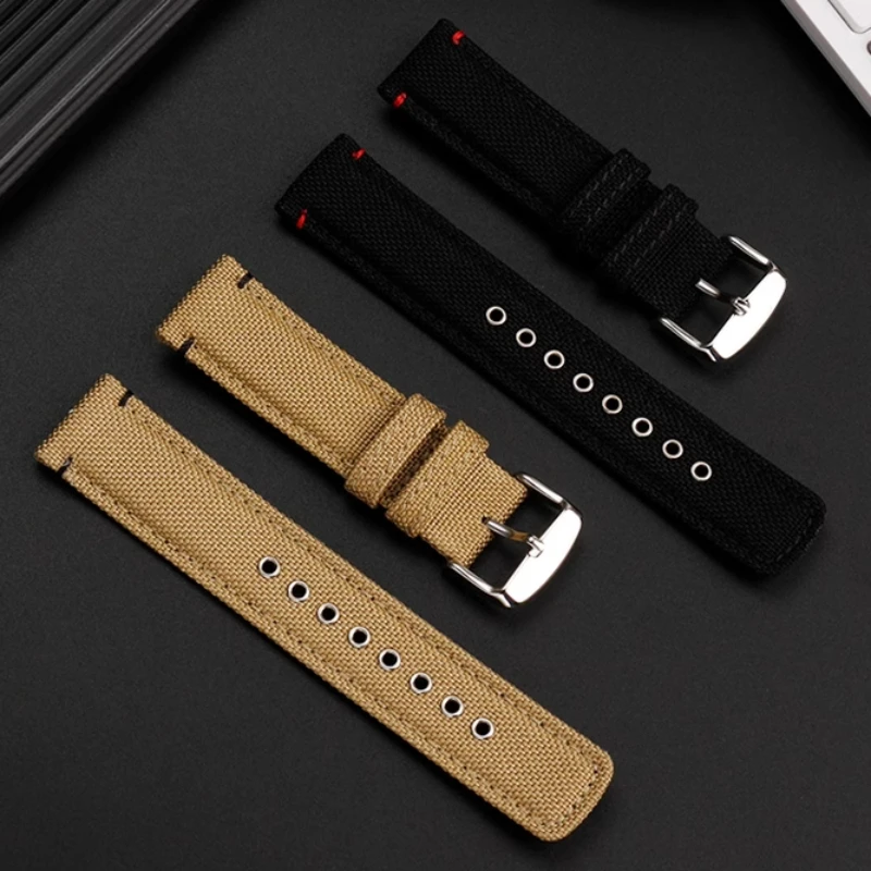 Pulseira de relógio de couro cáqui masculina, pulseira de lona de nylon impermeável, pulseira de moda TIMEX T49905 T49963 T49953, 20mm