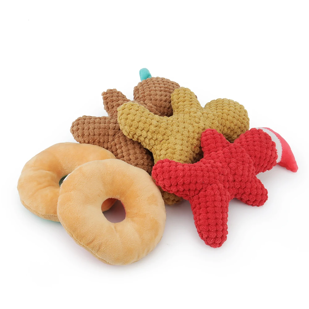 عيد الميلاد لعبة الكلب أفخم صرير لعبة الحيوانات الأليفة للقطط هدية سانتا كلوز الزنجبيل الغزلان