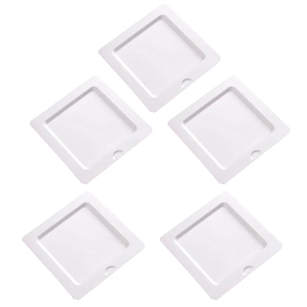 

5Pcs Sugarcane Pulp Tray White Cake Dessert Plates Decor Storage Sturdy Lightweight Home Party Gift Packaging Box Bag