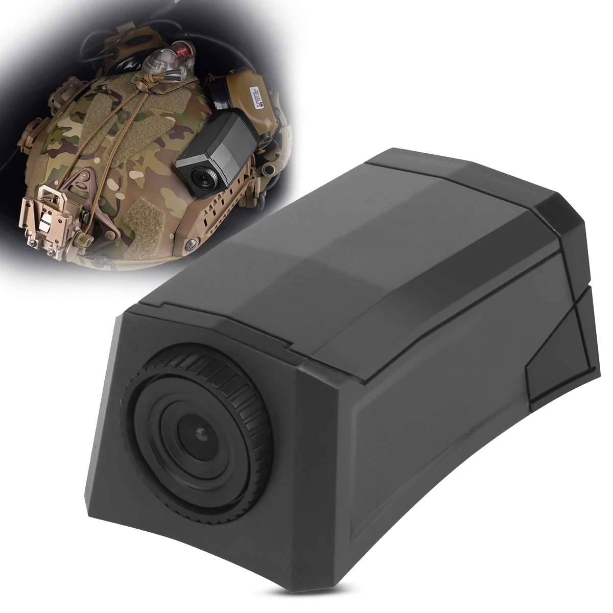 Cámara de casco Airsoft con gancho y pegatina táctica decorativa - imagen 5