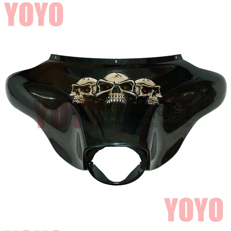 

Suitable for Harley Voyager Big Glide Three Wheel Glide Modified Three Skull Cover Decal Fuel Tank Sticker