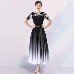 Ballroom Dance Dress 2023 New Lace Women Performance Modern Practice Clothes Big Swing Waltz Tango Party Stage Dancewear Costume