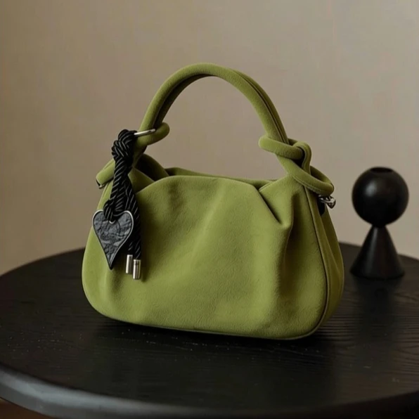 

Small Suede Fashion Leather Shoulder Bags for Women 2025 Luxury Designer Brand Trend Crossbody Bag Females Short Handle Handbags
