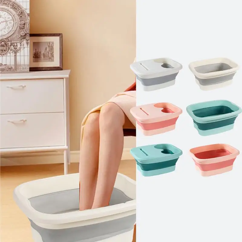 Foldable Foot Soaking Bucket Foot Massage Soaking Basin Household Sauna Bathtub Health Pedicure Bath Bathtub Accessories