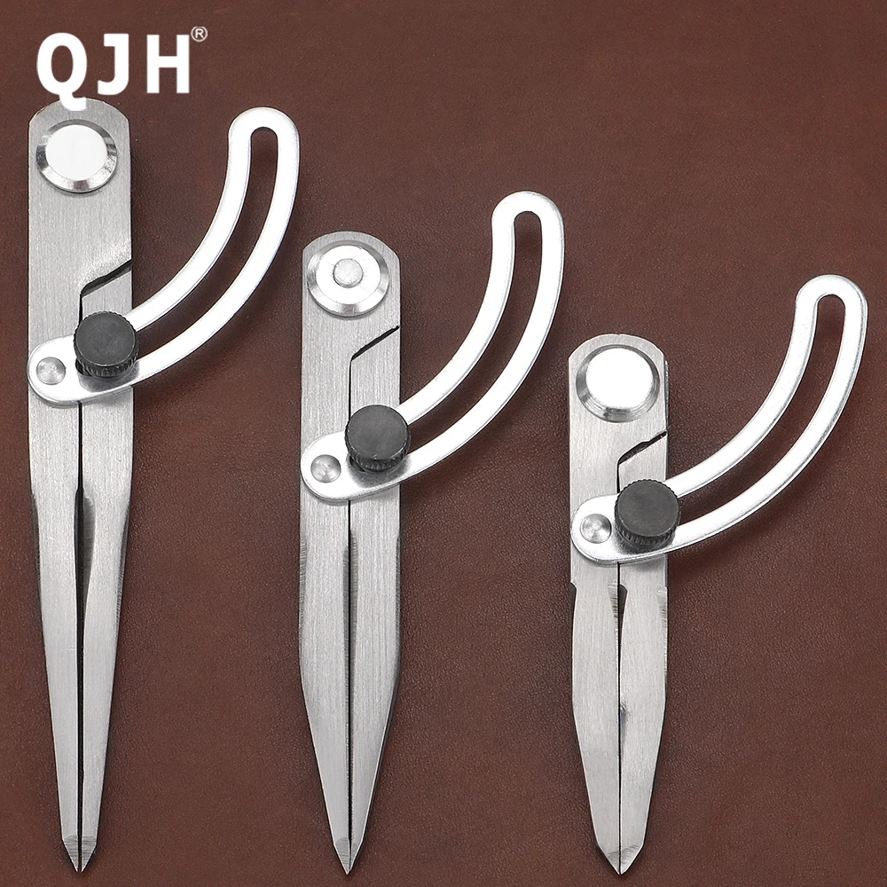 1PCS Adjustable Leathercraft Compass Tool - DIY Scribe Spacing Gauge Measuring Marking Ruler Device for Handcraft