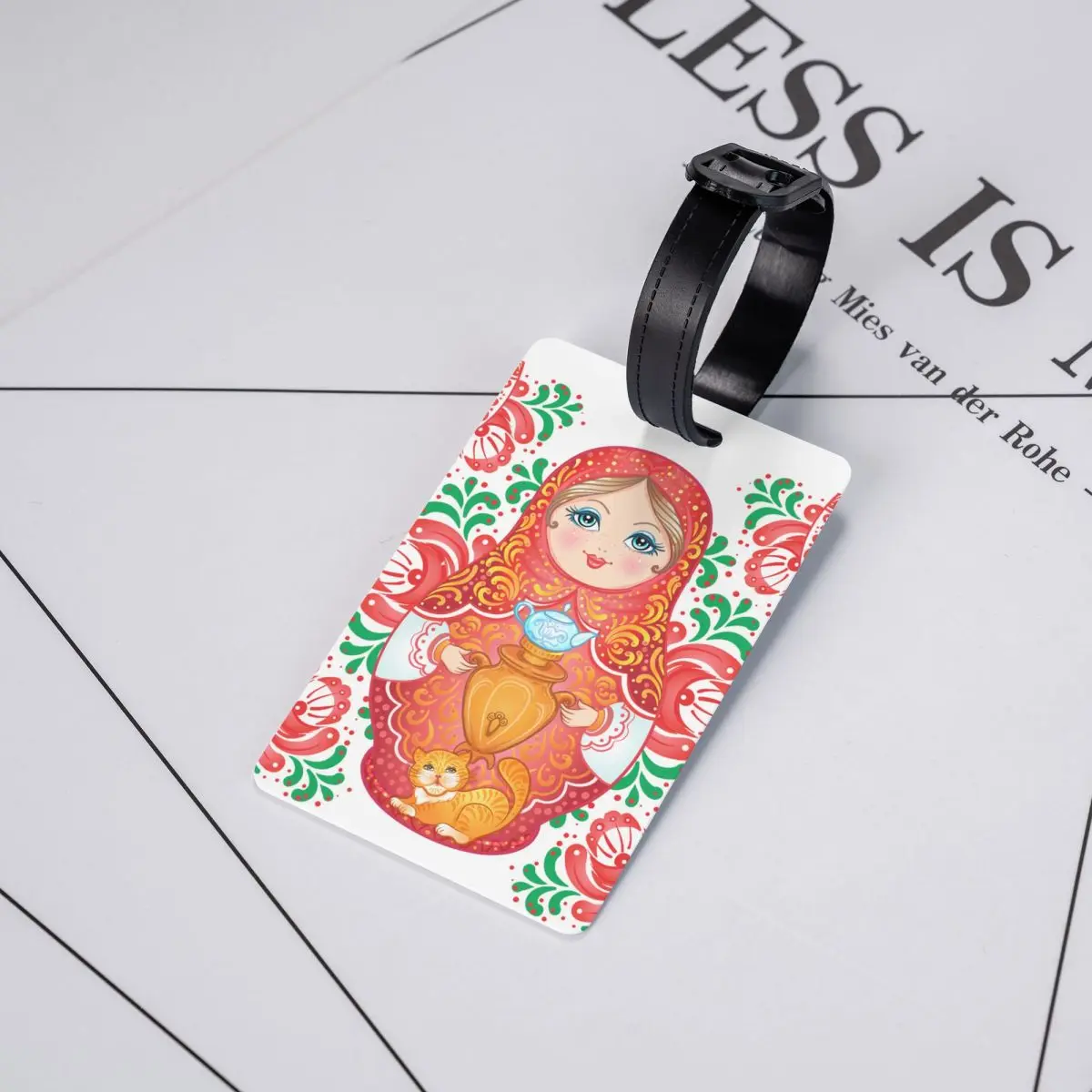 Babushka Matryoshka Russian Doll Luggage Tags for Suitcases Privacy Cover ID Label