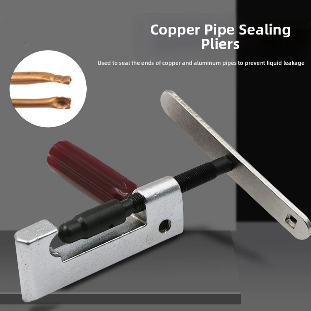 

CT-204 Copper Tube Sealing Pliers 45# Steel Adjustable Pipe Crimping Tool For AC Aluminum Pipe Repair Hand Tools Workshop