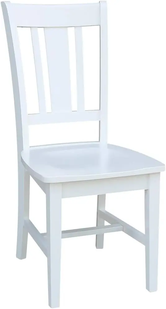 International Concepts Set Of Two San Remo Splatback Dining Chairs, White