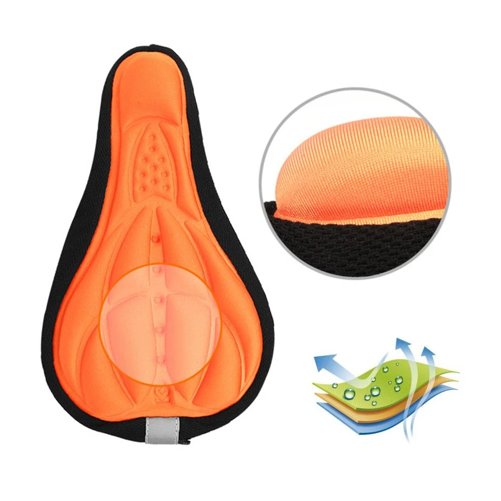 Bicycle Saddle Seat Pad Breathable Bicycle Seat Cushion Cover 3D Silicone Sponge Cushion Mountain Bike Seat Cover Cycling Saddle