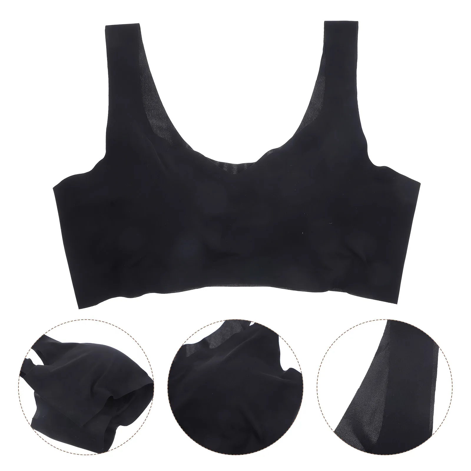 

Sexy Lace Bra Wireless Soft Breathable Adjustable Straps Shape Perfect Women Bras For Ladies (Black L)