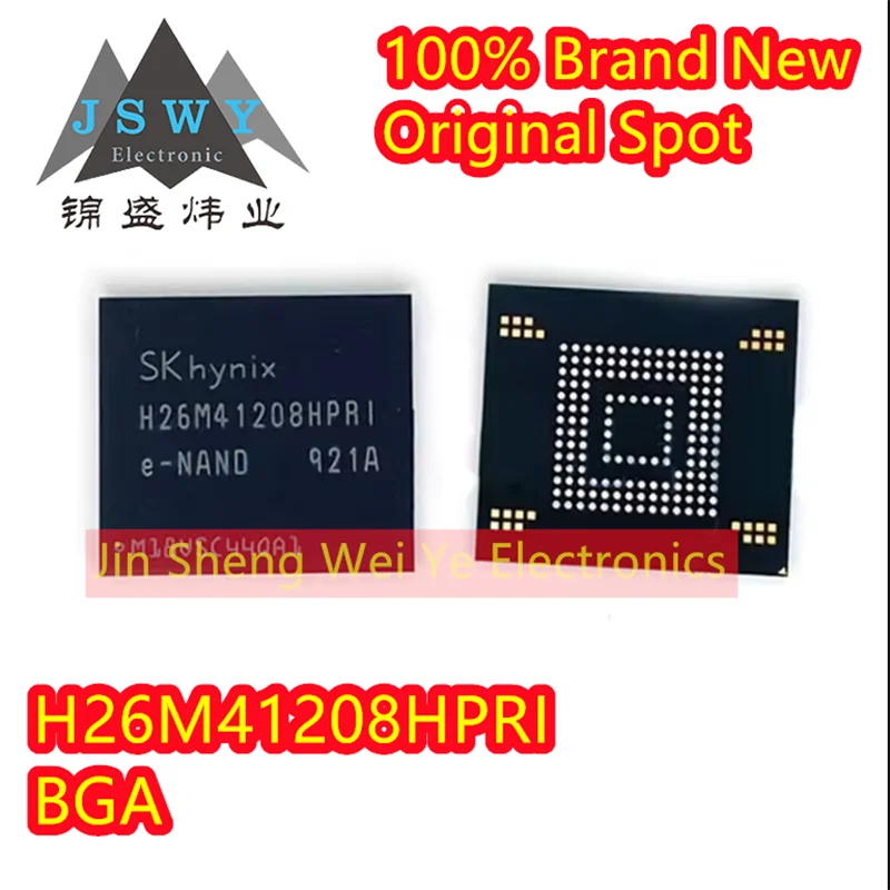 

5pieces H26M41208HPRI H26M41208 original 8GB spot EMMC flash memory chip IC BGA153 100% new electronics