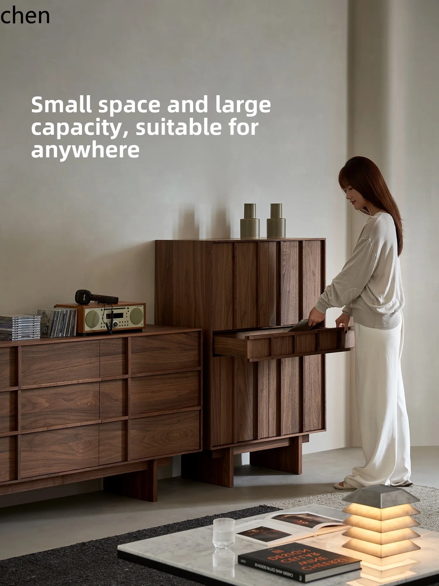 side cabinet solid wood medieval storage home living room storage bucket cabinet retro cabinet