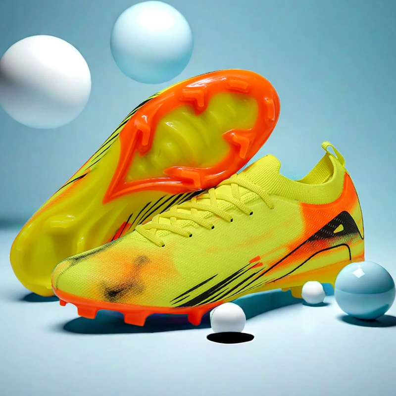 Unisex FG Football Boots Knit Sock Soccer Cleats Non Slip TPU Studs Men Women Outdoor Natural Grass Professional  Sneakers - view 5