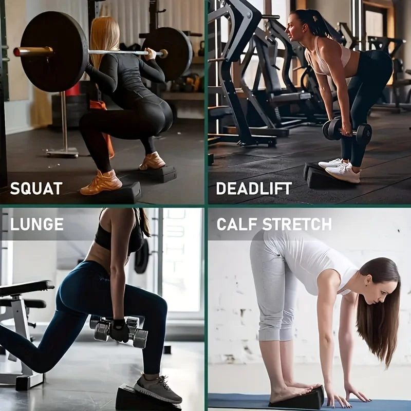 Yoga Bricks Squat Wedge Blocks Block Ramp Deadlift Slant Board Adjustable Non-Slip Calf Foot Stretcher For Exercise Gym