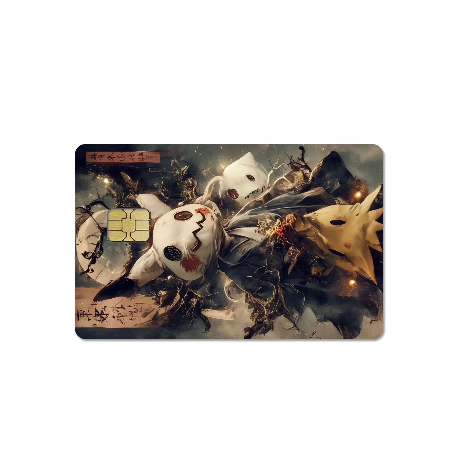 สติกเกอร์ฟิล์ม PVC แบบด้าน HD 2.5D ลายการ์ตูนน่ารัก DIY สำหรับตกแต่งบัตรเครดิต บัตรเดบิต กันน้ำ ของขวัญ