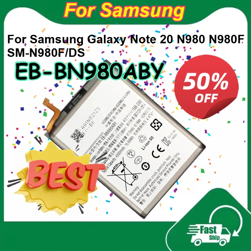 

EB-BN980ABY 3.88V 4140mAh Rechargeable Mobile Phone Batteries +Tool for Samsung Galaxy Note 20 N980 N980F SM-N980F/DS