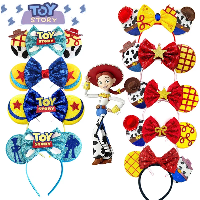 Mickey Mouse Headband Pixar Toy Story Hair Accessories Women Woody Buzz Lightyear Headbands for Girls Ears Alien Head band Kids