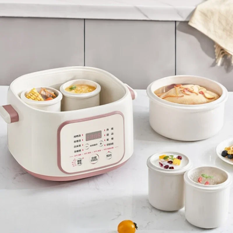 Electric Stew Pot Water Separation Stew Pot Bird's Nest Stew Electric Soup Pot Electric Cooking Ceramic DZC2551 220V