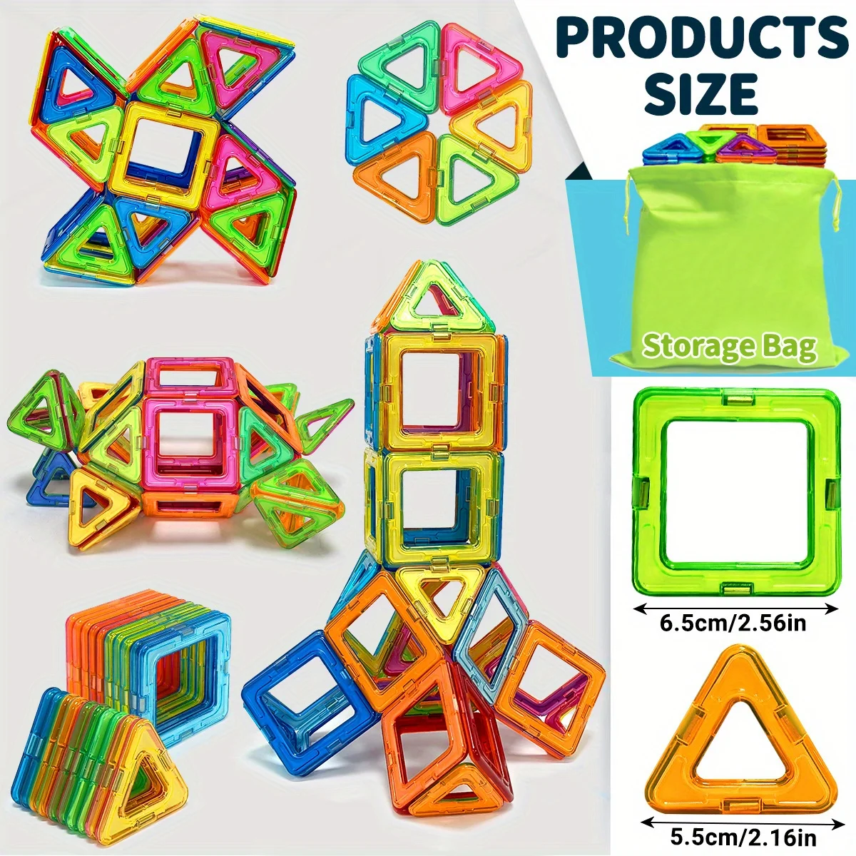 Juguetes de construcción de bloques magnéticos, mejoran la creatividad, capacidad práctica, diseño de construcción DIY, juguete cerebral práctico, los mejores regalos para niños y niñas