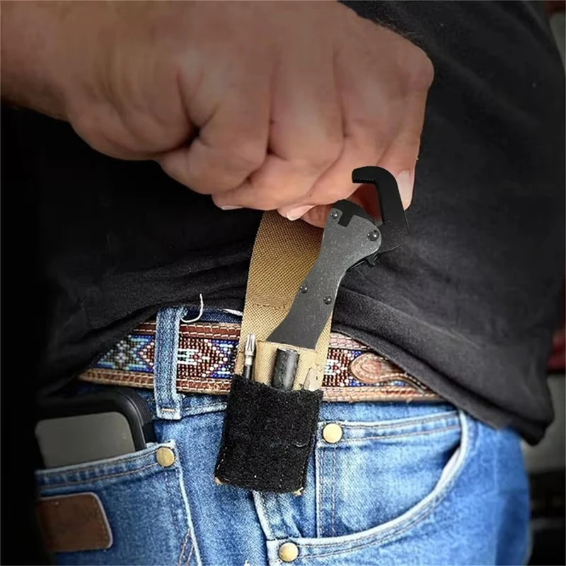 Llave ajustable, llave de alta resistencia, herramienta manual compacta para tuercas y pernos, accesorios de 5/16 a 3/4 pulgadas, llave de mango corto