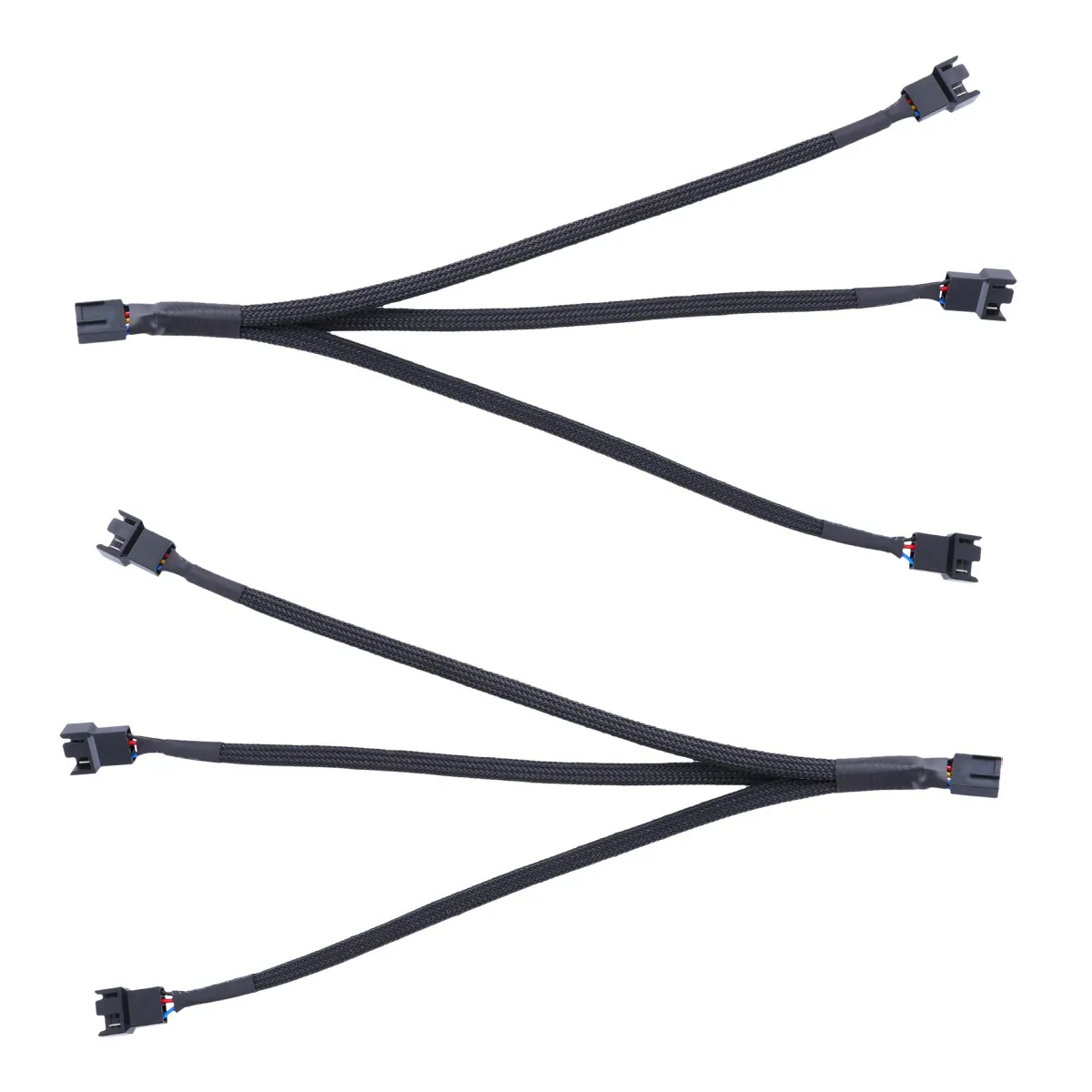 

Кабель-разветвитель для вентиляторов материнской платы (2 шт.), высокоскоростной удлинитель PWM с поддержкой тахометра и автоматической регулировкой для ПК