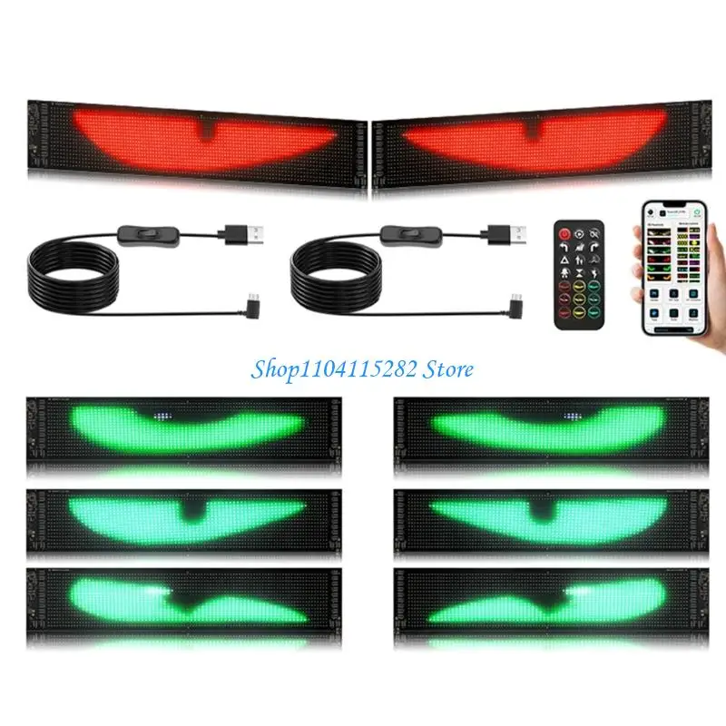 

Double Screen USB Car LED Display Flexible Vehicle Advertising Panel With Dynamic Effects For Auto Interior Promotion