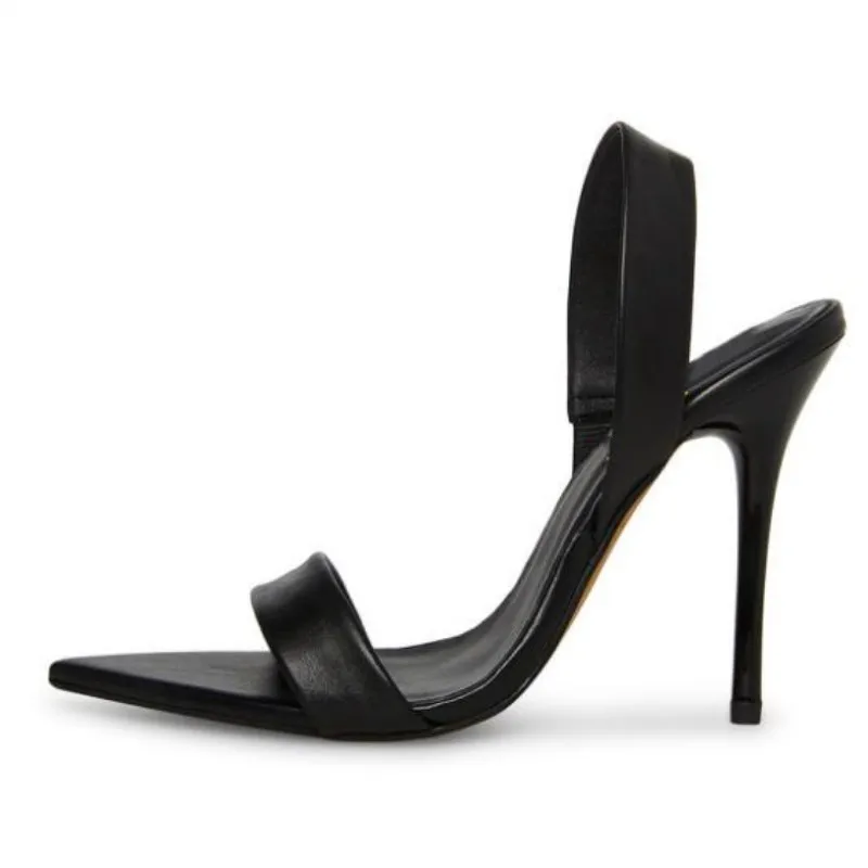 

SHOFOO shoes Fashionable women's high heels sandals. About11 cm heel height. Black sandals. Summer women's shoes. Fashion show.