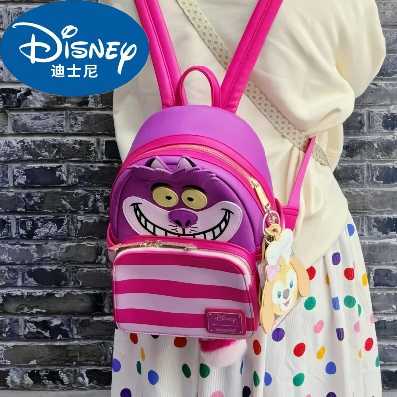 Hot Sale Loungefly Disney 100 Limited Edition Cheshire Cat Model Rucksack Alice In Wonderland Mini Children Travel Bag Xmas Gift