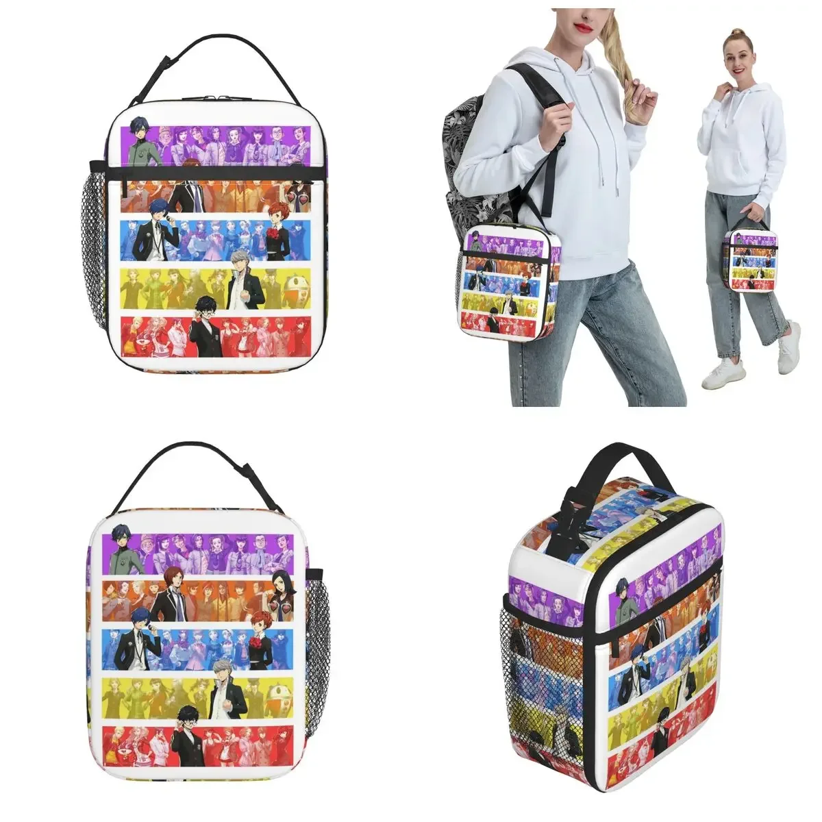 Persona Series Characters Game Accessories Insulated Lunch Bag For Office Food Box Portable Cooler Thermal Bento Box