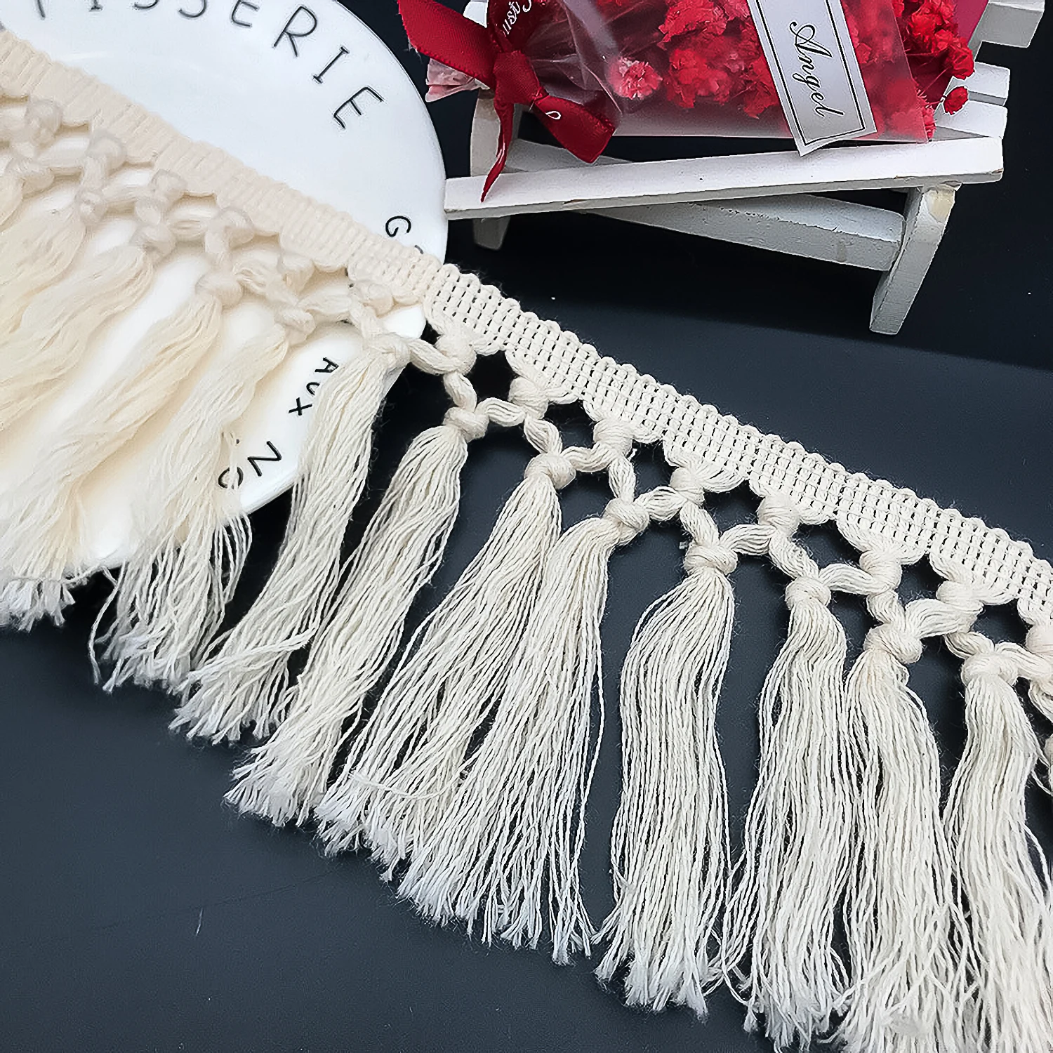 11Cm Wide Handicraft Cotton Tassel Fringe Lace Diy Accessories And Sewing Articles For Bag Clothing And Curtain Decoration