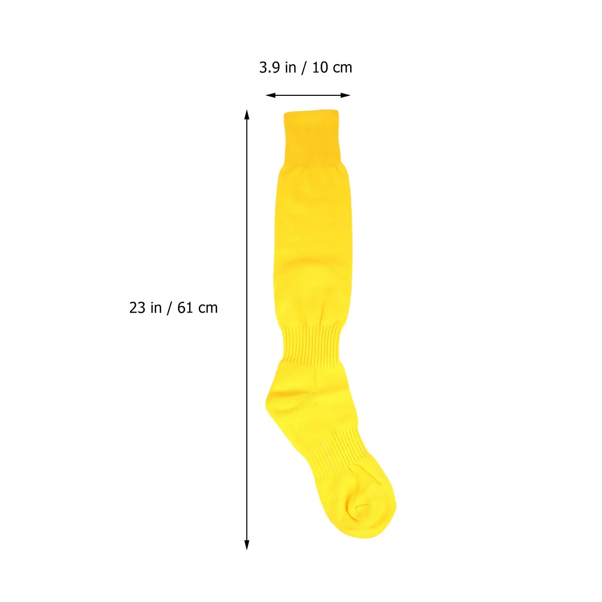 

1Pair Knee High Football Socks Yellow Stretchable Sports Tube Socks for Daily Wear Soft Moisture-Wicking Lightweight Performance