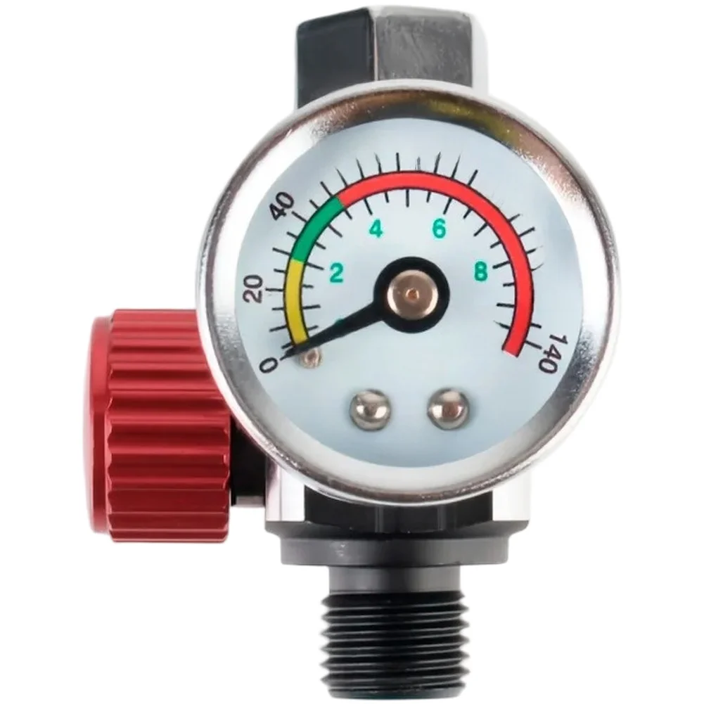 

Регулятор давления с 4-резьбовым соединением G1 для распылительных инструментов. Высокоточная ручка регулировки. Двойная шкала.