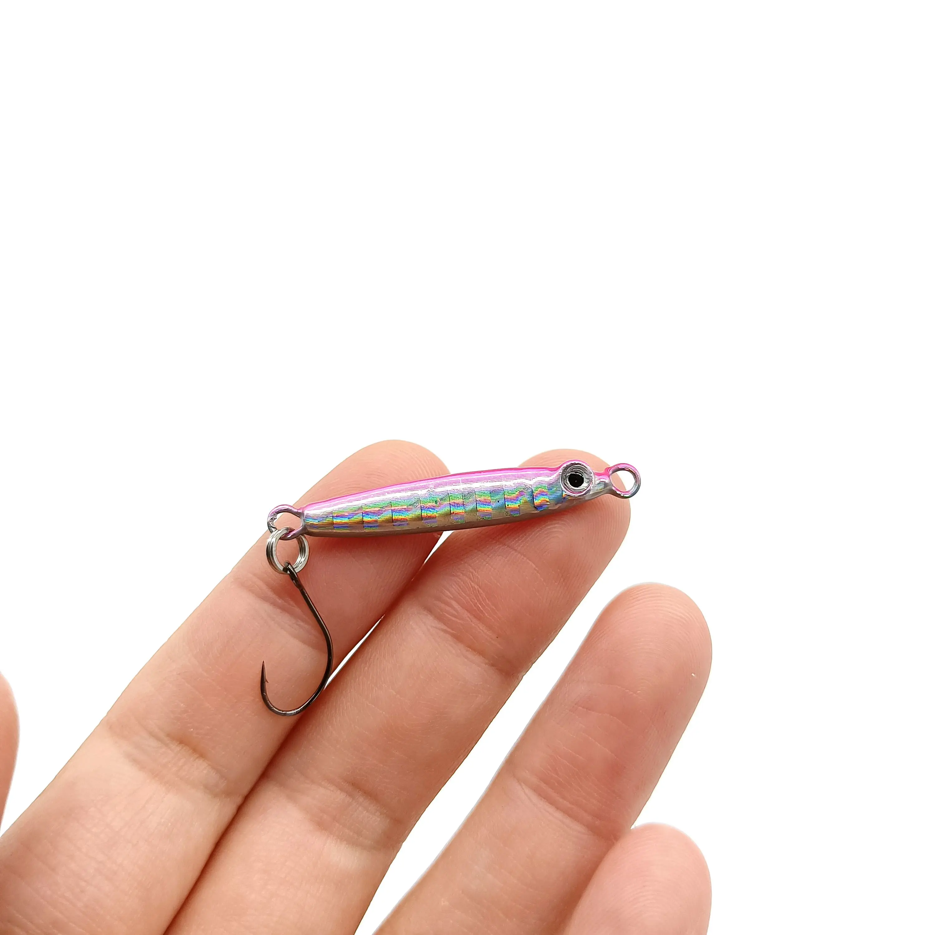DUODUOYU 5PCS Mini Metall Jig Angeln Locken 3g/5g Isca Künstliche Köder Mit Einzigen Haken Kleine fisch Angeln Zubehör – Detail 4