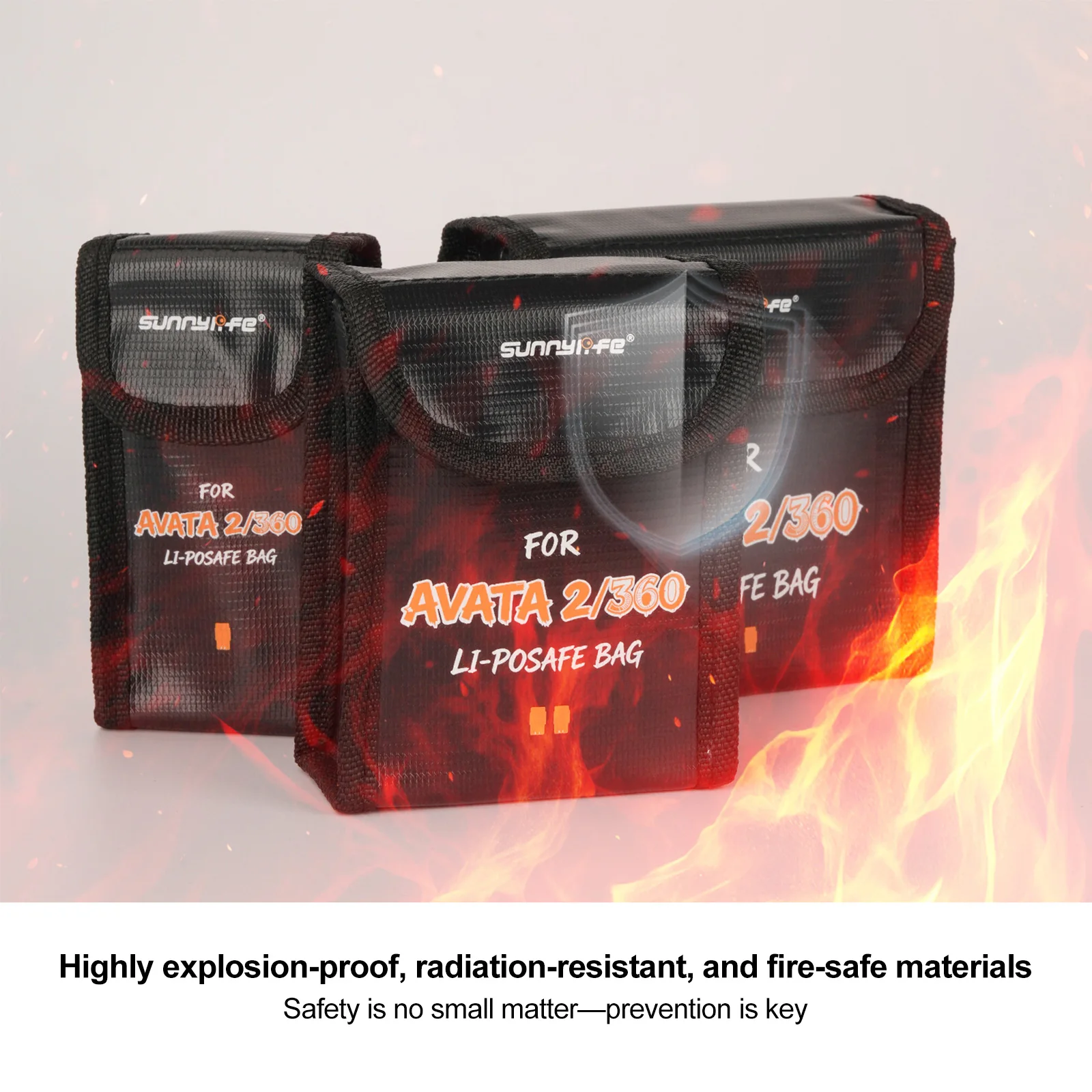 Safe Bag Fit for Avata 2 for LiPo Battery Accessories Safe Transport Protective Case Fireproof & Explosion-Proof Dustproof - view 3