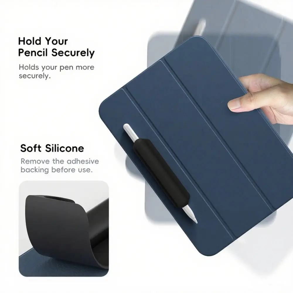 جديد سيليكون حامل القلم الرصاص ذاتية اللصق مرنة اللوحي ستايلس مقلمة مكافحة فقدان بلون القلم كليب #6