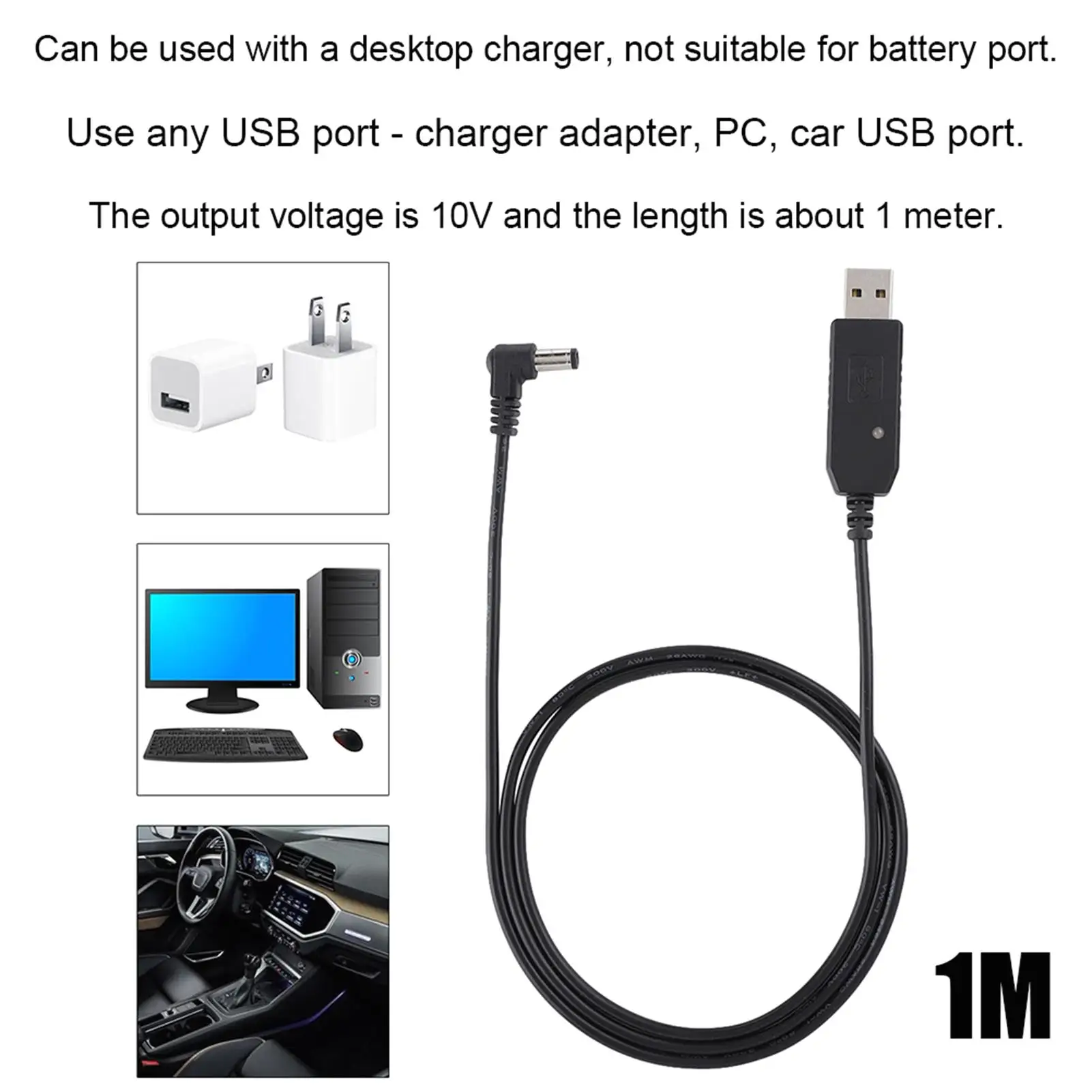 USB Charger Transformer Cable for UV-5R UV-82 BF-F8HP