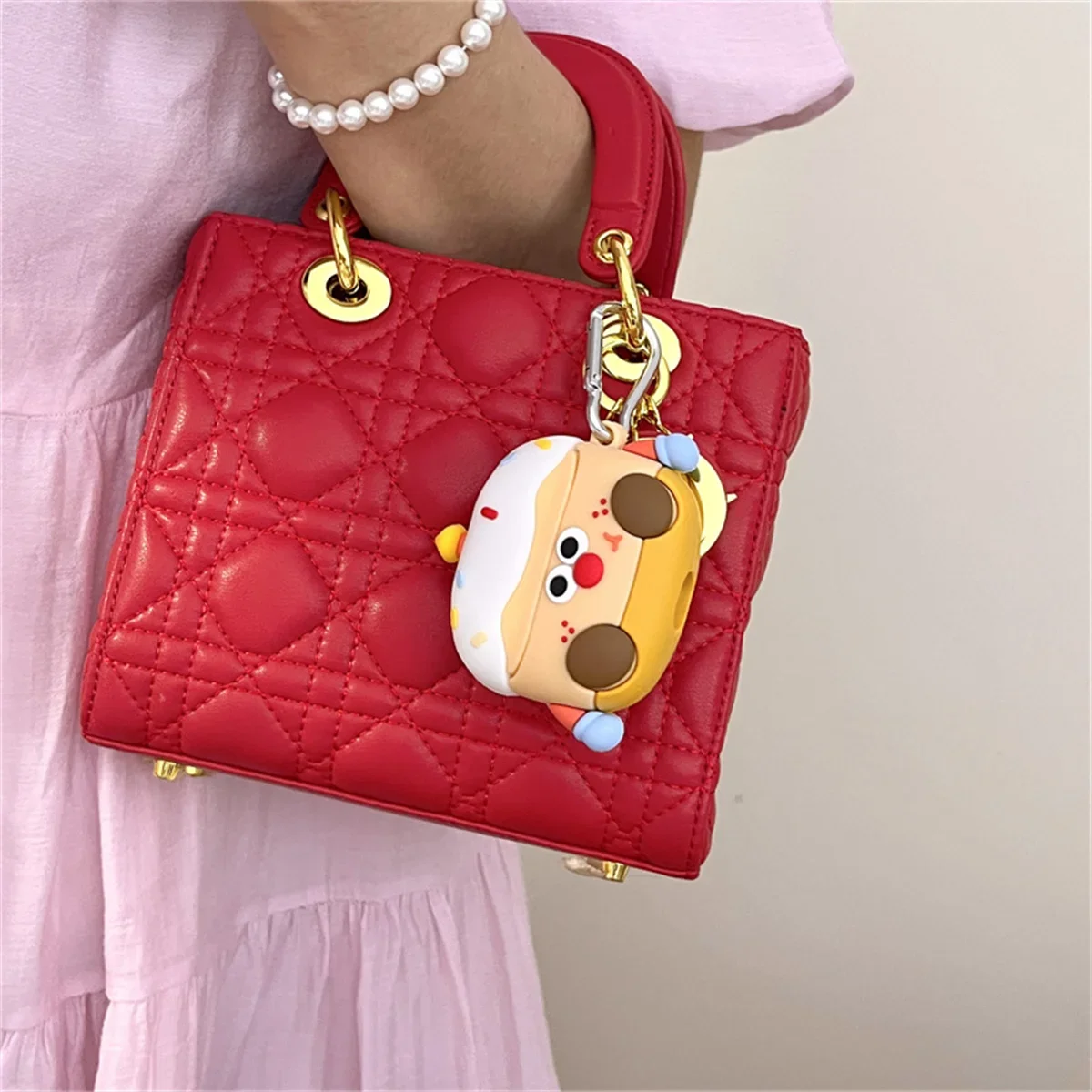 حافظة سماعة الرأس لهاتف سامسونج جالاكسي Buds 3/Buds 3 Pro، حافظة سماعات أذن من السيليكون الناعم بتصميم كرتوني لطيف مع سلسلة مفاتيح